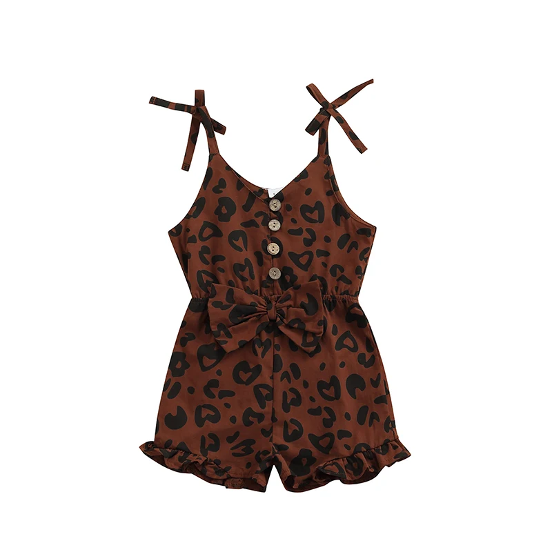0-24M Fashion Baby Girl Leopard Romper Summer V Neck Suspender Bow Knot Buttoned Romper Short Pants Kids Children Clothing
0-24M Fashion Baby Girl Leopard Romper Summer V Neck Suspender Bow Knot Buttoned Romper Short Pants Kids Children Clothing