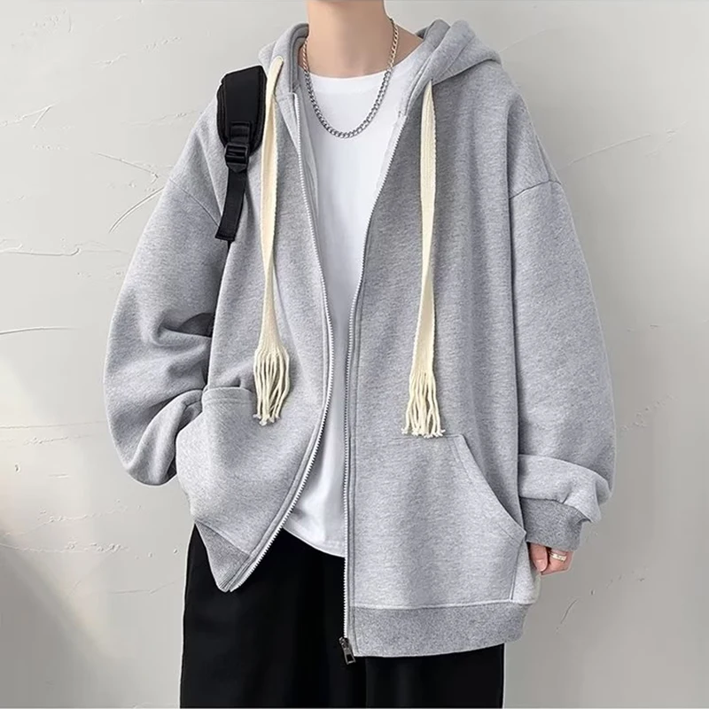 Zip Up Hoodies Men Autumn Winter Harajuku Loose Casual Solid Color Cardigan Hooded Sweatshirts Women Coats
Zip Up Hoodies Men Autumn Winter Harajuku Loose Casual Solid Color Cardigan Hooded Sweatshirts Women Coats