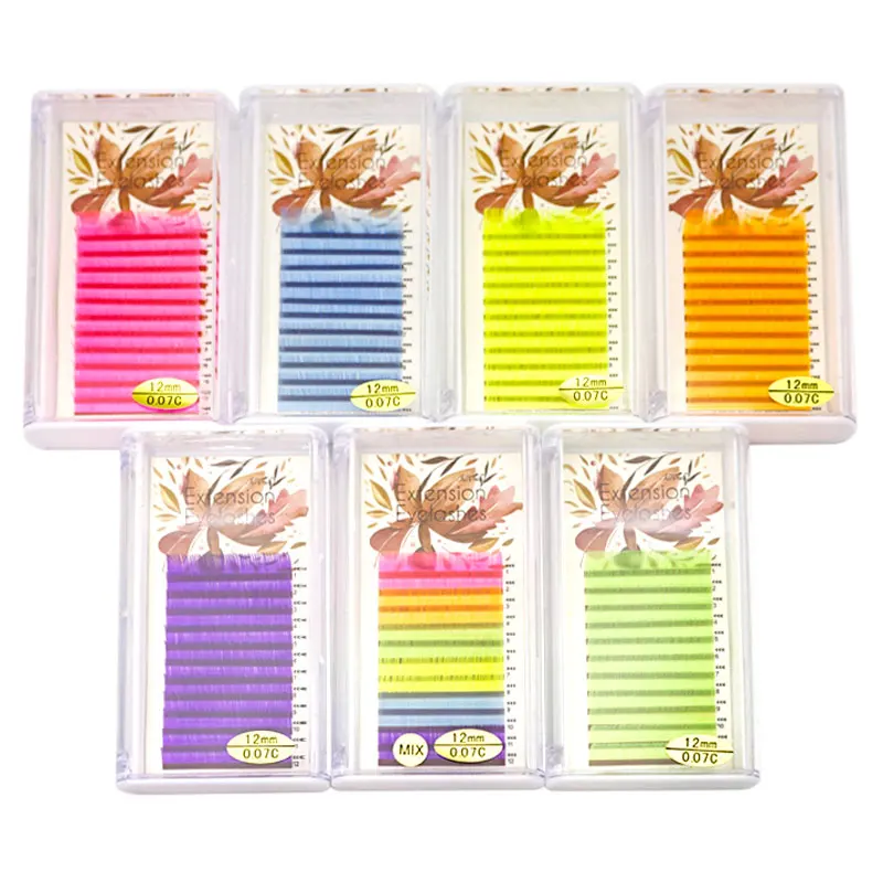 Mix Color Eyelashes Extension Make up High Quality Soft Natural Synthetic Mink Rainbow Eyelash 7 Colors
Mix Color Eyelashes Extension Make up High Quality Soft Natural Synthetic Mink Rainbow Eyelash 7 Colors