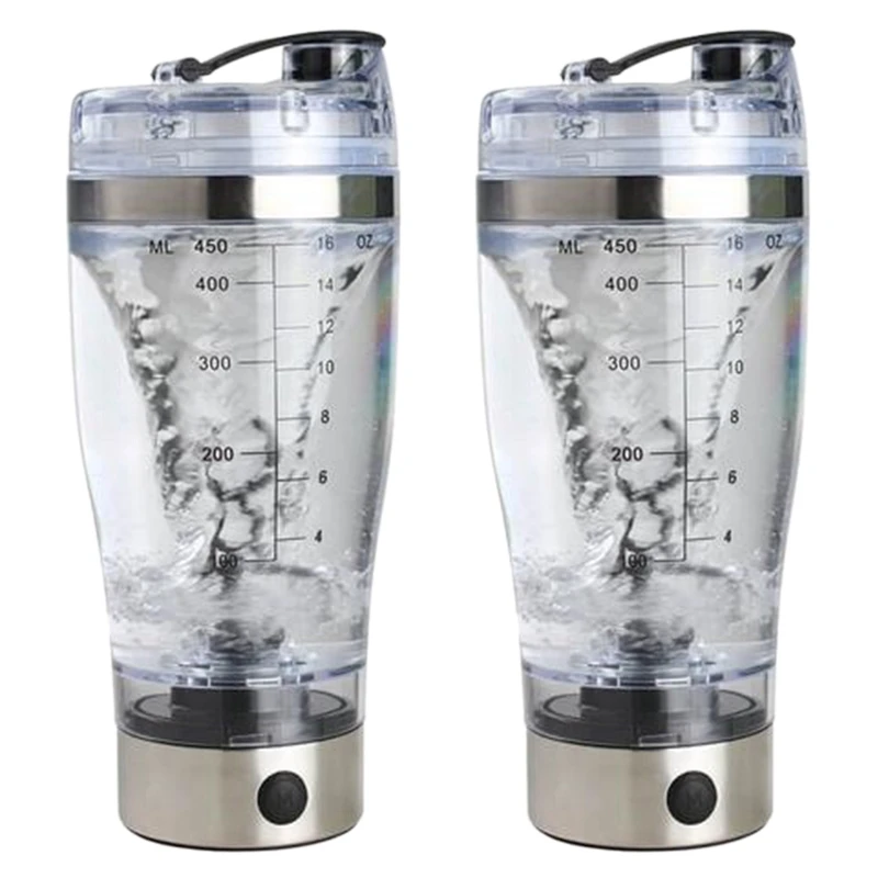 2X 450Ml Electric Protein Shaker USB Shaker Bottles Milk Coffee Blender Water Bottle Movement Vortex Tornado Smart Mixer
2X 450Ml Electric Protein Shaker USB Shaker Bottles Milk Coffee Blender Water Bottle Movement Vortex Tornado Smart Mixer