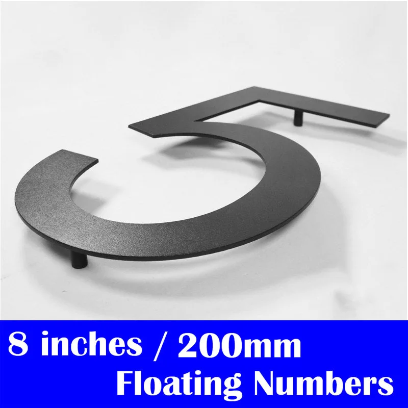 200mm Stainless Steel Floating House Numbers Outdoor Street Address Sign Plates 8” Big Black Door Numbers For Yard Mailbox 0 - 9
200mm Stainless Steel Floating House Numbers Outdoor Street Address Sign Plates 8” Big Black Door Numbers For Yard Mailbox 0 - 9