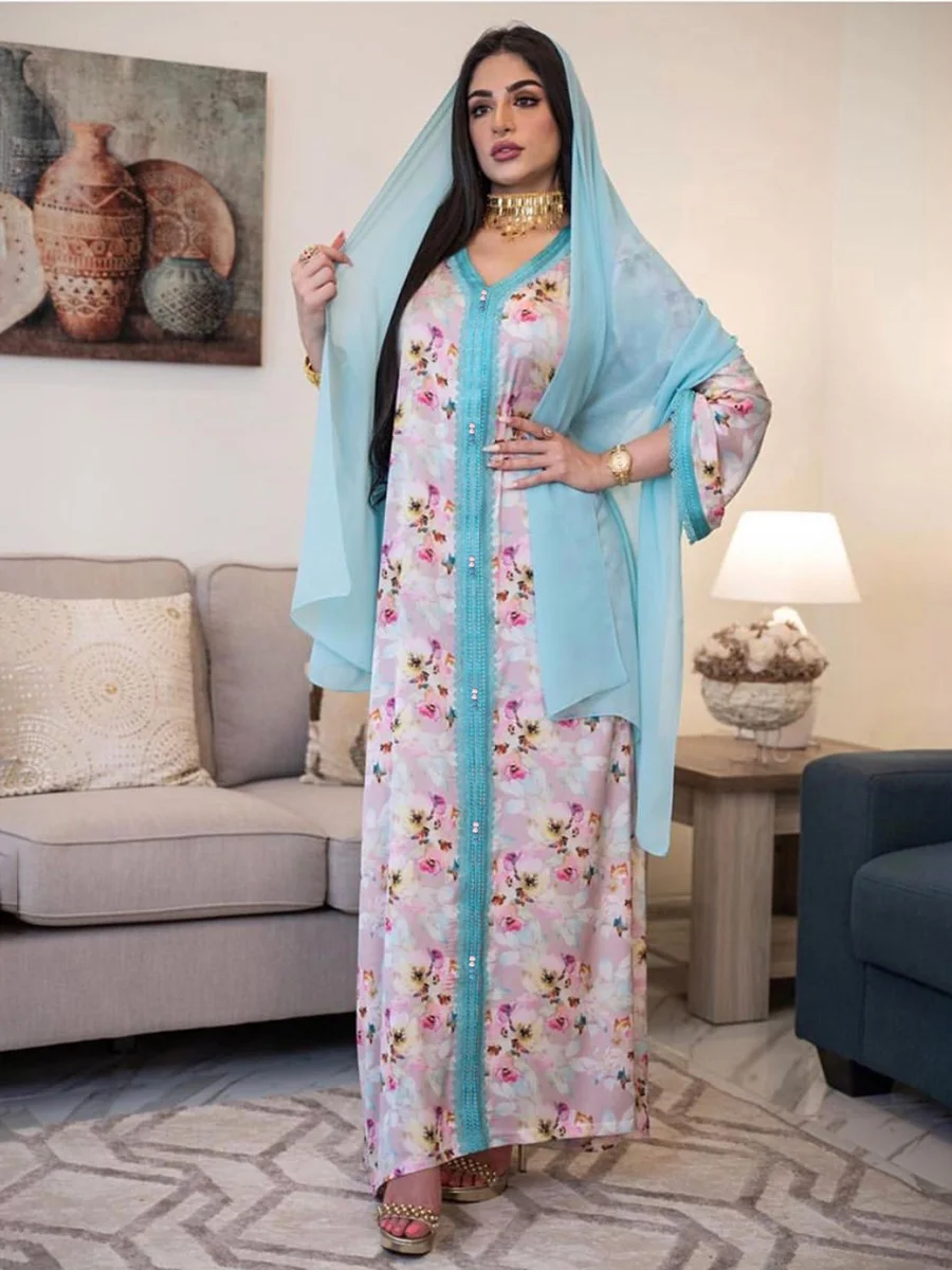 Muslim Ramadan Eid Islam Dubai Mid East Turkey Moroccan Caftan Women Print Long Abaya Dress Robe Caftan Hijab Vestidos Femme Eid
Muslim Ramadan Eid Islam Dubai Mid East Turkey Moroccan Caftan Women Print Long Abaya Dress Robe Caftan Hijab Vestidos Femme Eid