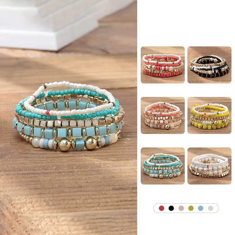 Bohemia Blue Multilayer Rice Bead Bracelet For Women Fashion Square Beaded Bracelet Hand Woven Stretch Beach Jewelry Accessories
Bohemia Blue Multilayer Rice Bead Bracelet For Women Fashion Square Beaded Bracelet Hand Woven Stretch Beach Jewelry Accessories