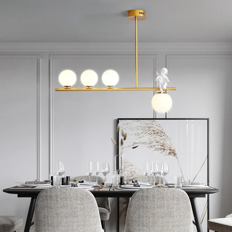 Modern Minimalist Pendant Lamp Little Angel Glass Ball Led Chandeliers for Dining Room Kitchen Home Decoration Lighting Fixtures
Modern Minimalist Pendant Lamp Little Angel Glass Ball Led Chandeliers for Dining Room Kitchen Home Decoration Lighting Fixtures