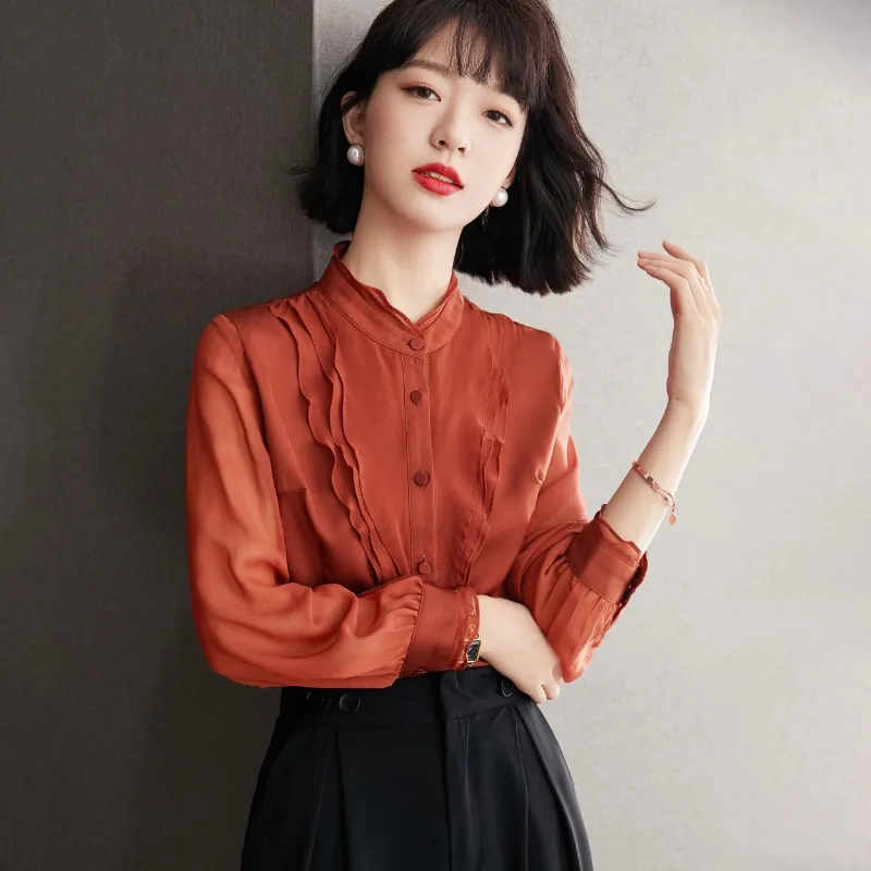 Solid Women's Shirts Summer 2023 New Chiffon Blouses Loose Vintage Long Sleeves Ruffles Tops O-necks Ladies Clothing YCMYUNYAN
Solid Women's Shirts Summer 2023 New Chiffon Blouses Loose Vintage Long Sleeves Ruffles Tops O-necks Ladies Clothing YCMYUNYAN