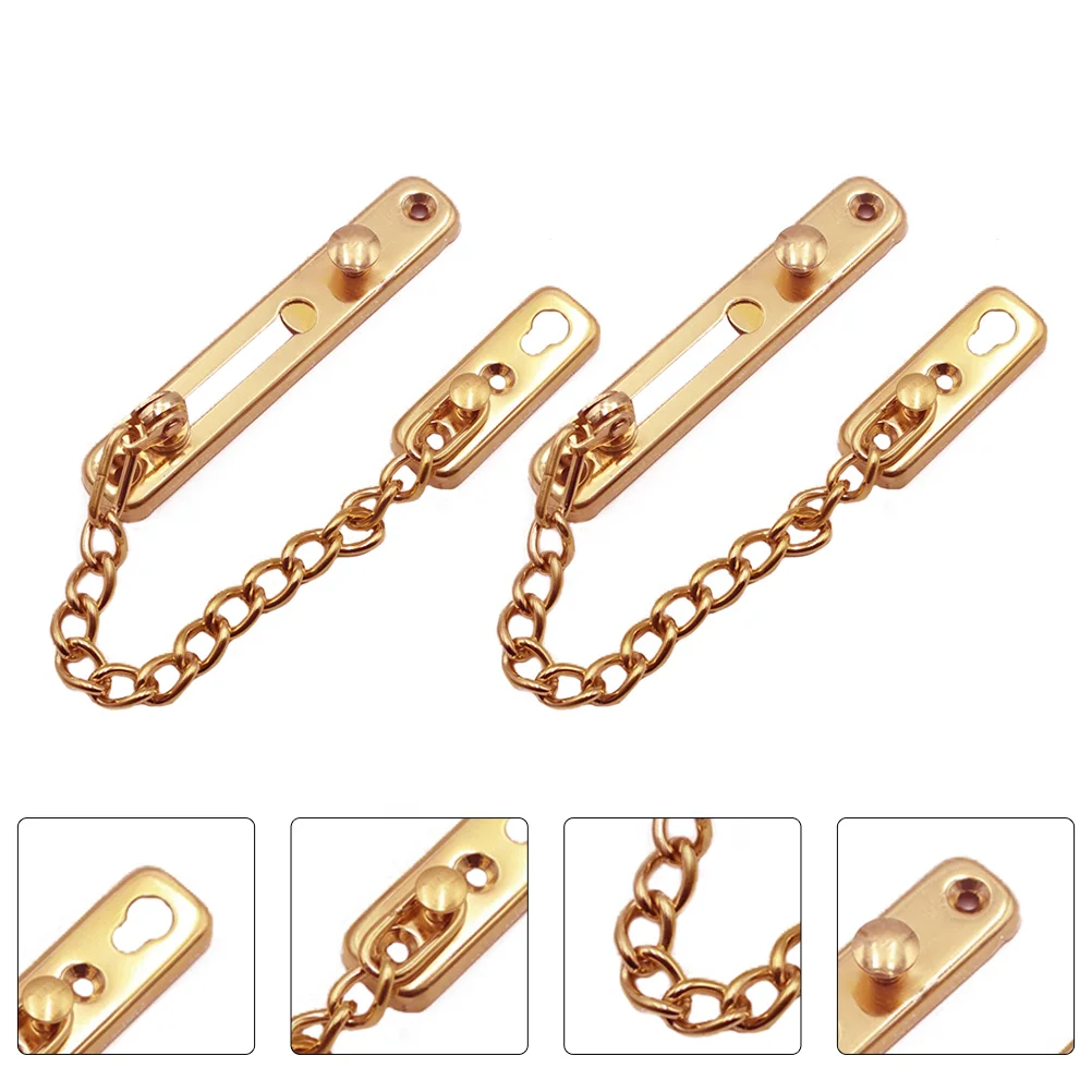 2pcs Professional Security Door Chain Practical Anti Theft Reinforcement Lock 
2pcs Professional Security Door Chain Practical Anti Theft Reinforcement Lock