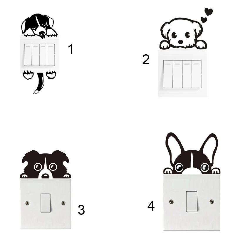 4PCS Cartoon Cute Dog Switch Sticker Vinyl Decal Removable Waterproof Wall Sticker For Kids Room Decoration Home Decor
4PCS Cartoon Cute Dog Switch Sticker Vinyl Decal Removable Waterproof Wall Sticker For Kids Room Decoration Home Decor
