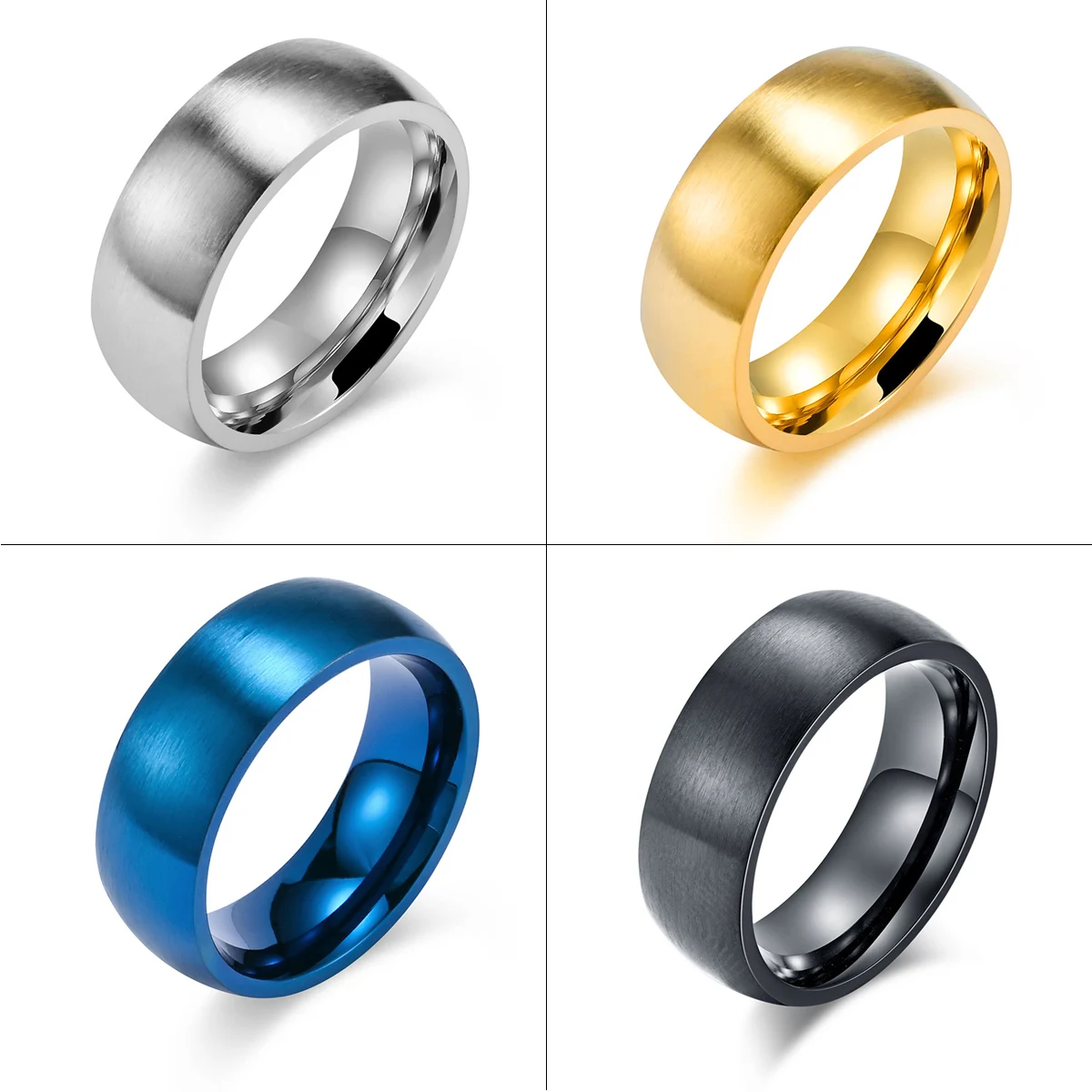 8mm Stainless Steel Ring 14K Gold Dome Matte Brushed Wedding Band Comfort Fit Jewelry Drop Shipping
8mm Stainless Steel Ring 14K Gold Dome Matte Brushed Wedding Band Comfort Fit Jewelry Drop Shipping
