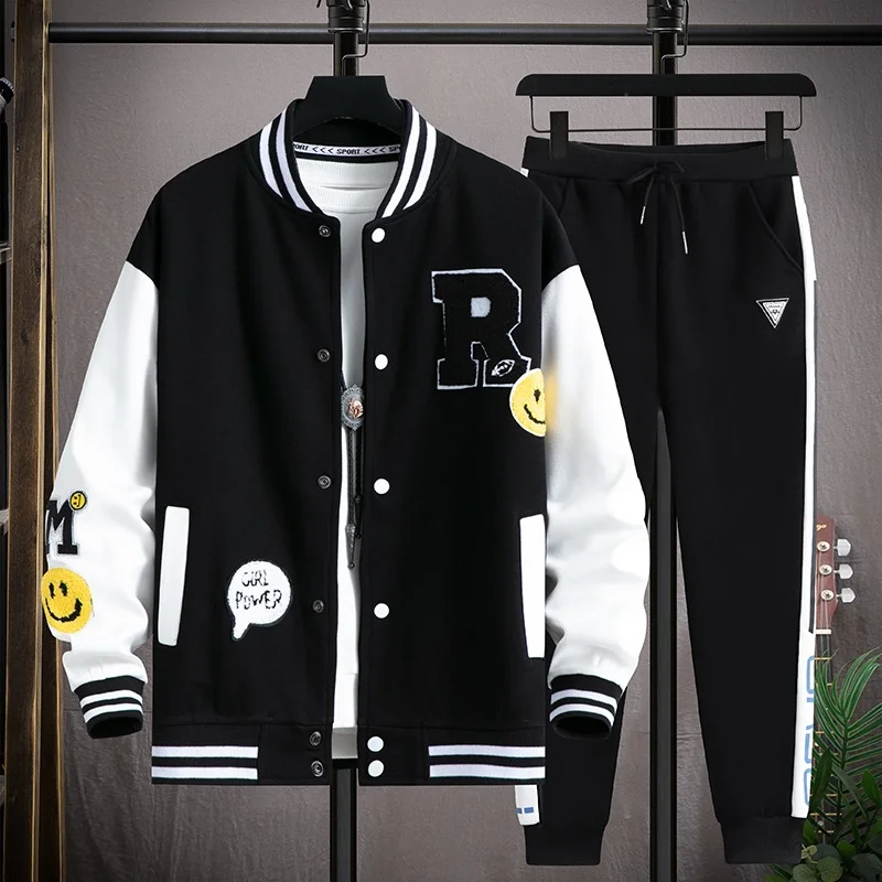Men Jacket Unisex Baseball Uniform Suit Men's Baseball Jacket Set Casual Hip Hop Two-piece Street Suit Tracksuits Sets Sweatsuit
Men Jacket Unisex Baseball Uniform Suit Men's Baseball Jacket Set Casual Hip Hop Two-piece Street Suit Tracksuits Sets Sweatsuit