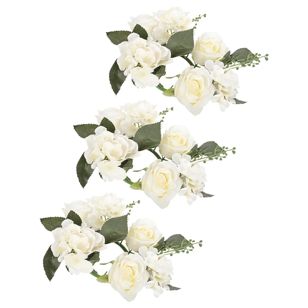 3Pcs Rings Wreaths Artificial Rose Flower Ring for Wedding Table Party Home Decor
3Pcs Rings Wreaths Artificial Rose Flower Ring for Wedding Table Party Home Decor