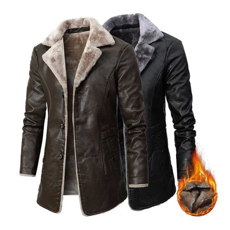 2022 Jacket Long Winter Casual New Thick Parkas Men's Clothing Warm Vintage Pocket Breasted Fake Leather Jacket
2022 Jacket Long Winter Casual New Thick Parkas Men's Clothing Warm Vintage Pocket Breasted Fake Leather Jacket
