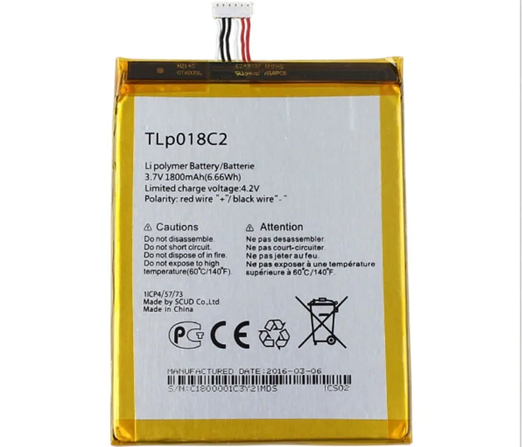 High Quality 3.7V 1800mAh TLp018C2 For Alcatel OneTouch Idol Ultra OT-6033 OT-6033X For TCL S850 Battery Batteries
High Quality 3.7V 1800mAh TLp018C2 For Alcatel OneTouch Idol Ultra OT-6033 OT-6033X For TCL S850 Battery Batteries