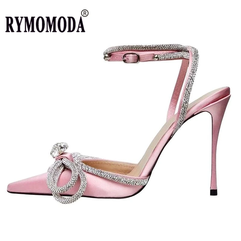 Women Sandals 2022 Summer Fairy Style Bowknot Rhinestone Silk Satin High-heeled Stilettos Pointed-toe Buckle Wedding Bride Shoes
Women Sandals 2022 Summer Fairy Style Bowknot Rhinestone Silk Satin High-heeled Stilettos Pointed-toe Buckle Wedding Bride Shoes