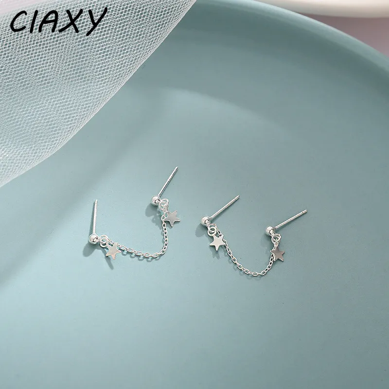 Женские серьги-гвоздики CIAXY, романтичная цепочка для ушей с кисточками, двойное украшение
Женские серьги-гвоздики CIAXY, романтичная цепочка для ушей с кисточками, двойное украшение