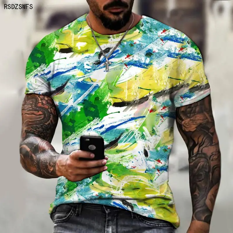 2021 Funny and interesting street men's oversized T-shirt 5XL summer casual European and American fashion art graffiti stitching
2021 Funny and interesting street men's oversized T-shirt 5XL summer casual European and American fashion art graffiti stitching