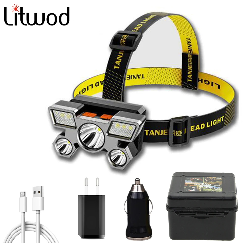 Headlamp Outdoor Camping Headlight 20000LMPowerful 5LED With Built-in Battery USB Rechargeable Portable Flashlight Lantern
Headlamp Outdoor Camping Headlight 20000LMPowerful 5LED With Built-in Battery USB Rechargeable Portable Flashlight Lantern