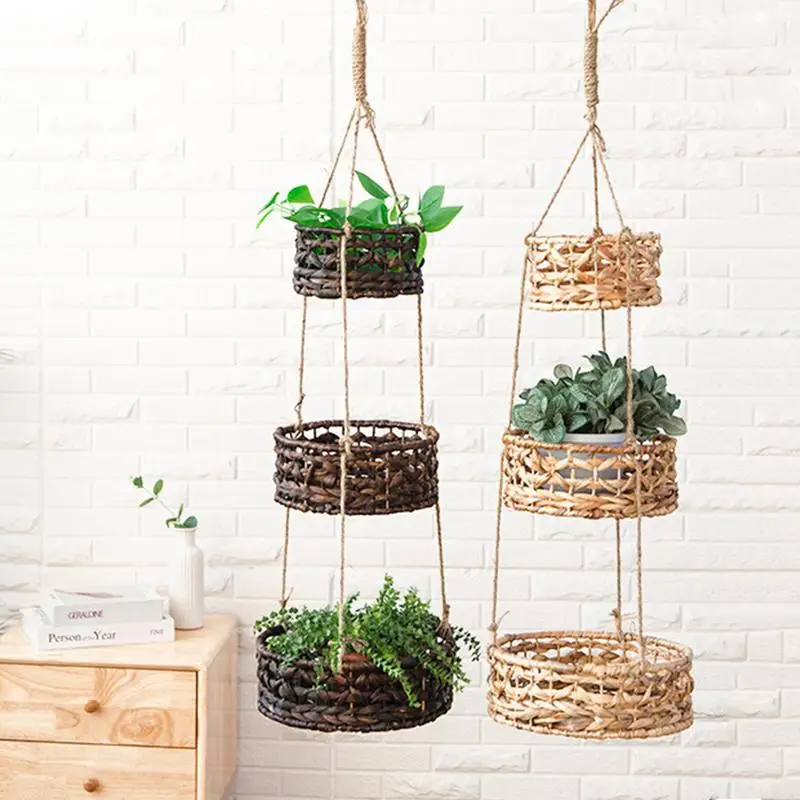 Hanging Plant Holder 3 Tier Hand-woven Hanging Basket Plant Flower Pot Hanging Planter For Garden Outdoor Decor Home Organizing
Hanging Plant Holder 3 Tier Hand-woven Hanging Basket Plant Flower Pot Hanging Planter For Garden Outdoor Decor Home Organizing