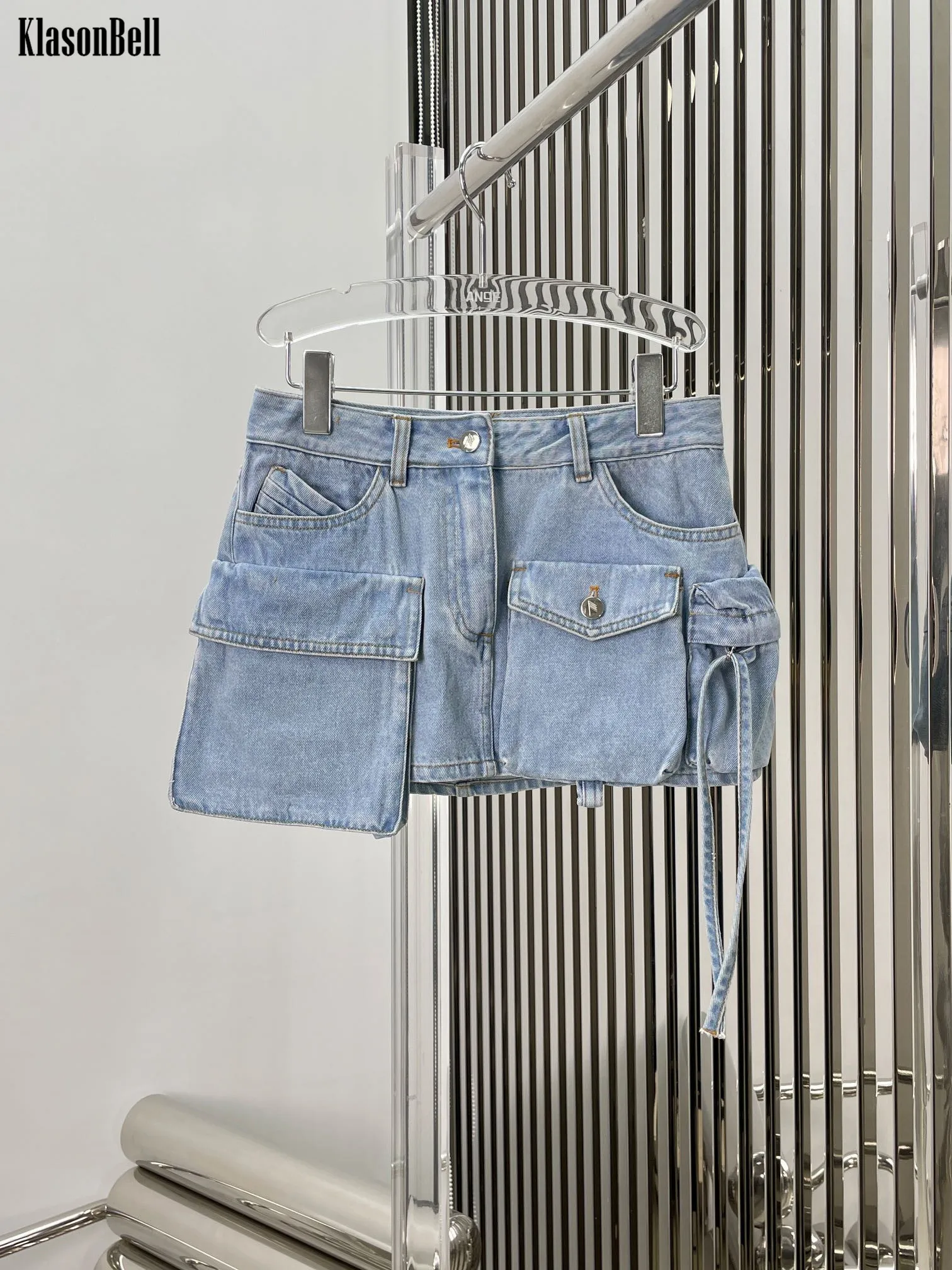 6.2 KlasonBell Street Fashion Cargo Pocket Letter Embroidery Short Denim A-Line Skirt Women
6.2 KlasonBell Street Fashion Cargo Pocket Letter Embroidery Short Denim A-Line Skirt Women