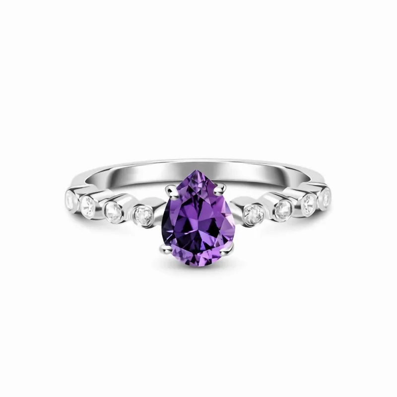 S925 sterling silver water drop purple gem ring women's fashion versatile luxury exquisite jewelry
S925 sterling silver water drop purple gem ring women's fashion versatile luxury exquisite jewelry