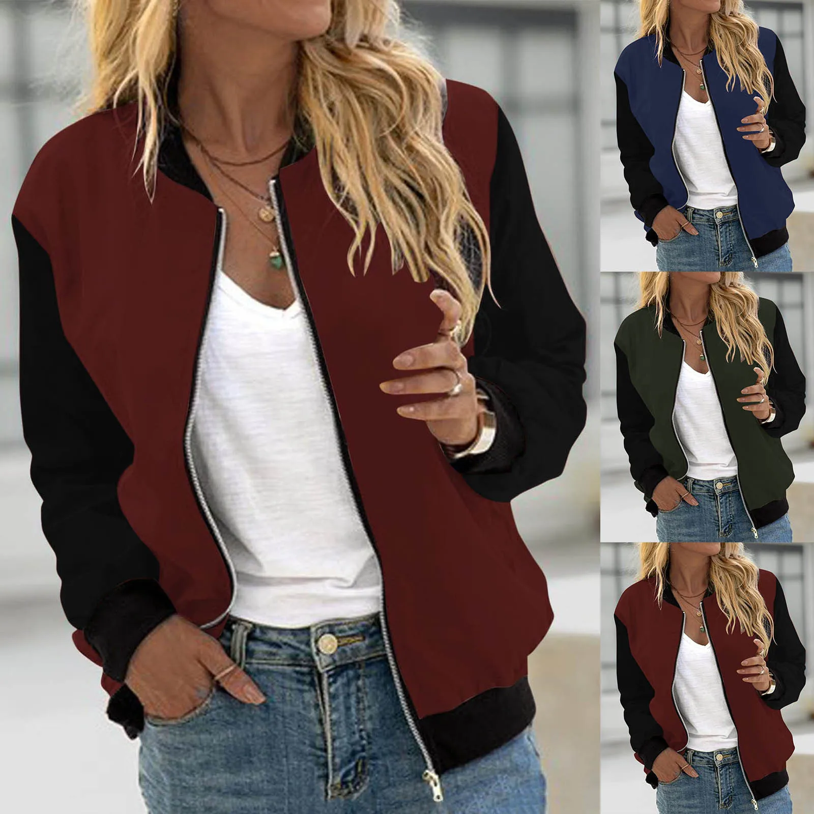 Женская Повседневная легкая куртка на молнии с цветочным принтом 
Женская Повседневная легкая куртка на молнии с цветочным принтом