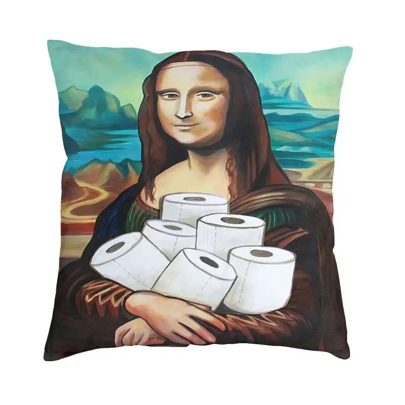 

Наволочки с рисунком маслом Леонардо да Винчи, наволочки для дивана, домашний декор, квадратная наволочка с Моной Лизой 45x45 см