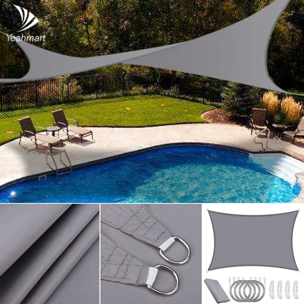 Rectangle Shade Sail Canopy Waterproof Heavy Duty Sun Shelter Awnings for Terrace Garden with PVC Coated Stainless Steel Wire
Rectangle Shade Sail Canopy Waterproof Heavy Duty Sun Shelter Awnings for Terrace Garden with PVC Coated Stainless Steel Wire