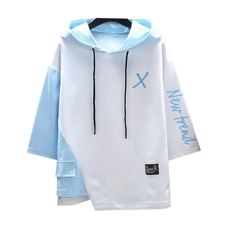 American Retro Half Sleeve Thin Hooded Sweater Sweatshirt For Men Loose Gradual Change Korean Casual Young Hip-hop Big X Print
American Retro Half Sleeve Thin Hooded Sweater Sweatshirt For Men Loose Gradual Change Korean Casual Young Hip-hop Big X Print