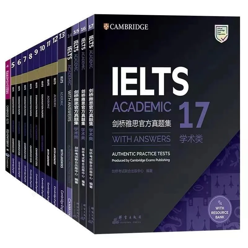 14 Books Cambridge English IELTS IELTS 17 Academic IELTS Zhenti 4-17 Speaking Listening Reading Writing Study Book
14 Books Cambridge English IELTS IELTS 17 Academic IELTS Zhenti 4-17 Speaking Listening Reading Writing Study Book