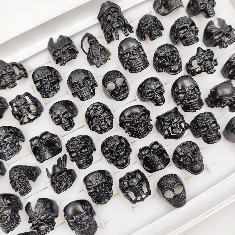 10/20/30pcs/Lot Gothic Punk Big Skull Rings for Women and Men Skullies Biker Vintage Charm Jewelry Gift Accessories Wholesale
10/20/30pcs/Lot Gothic Punk Big Skull Rings for Women and Men Skullies Biker Vintage Charm Jewelry Gift Accessories Wholesale