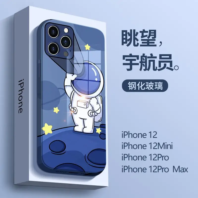 Cartoon Astronaut Phone Case for iPhone 13 13Pro 12 12Pro 11 Pro X XS Max XR 7 8 Plus SE Anti-Fall Glass Protective Covers
Cartoon Astronaut Phone Case for iPhone 13 13Pro 12 12Pro 11 Pro X XS Max XR 7 8 Plus SE Anti-Fall Glass Protective Covers