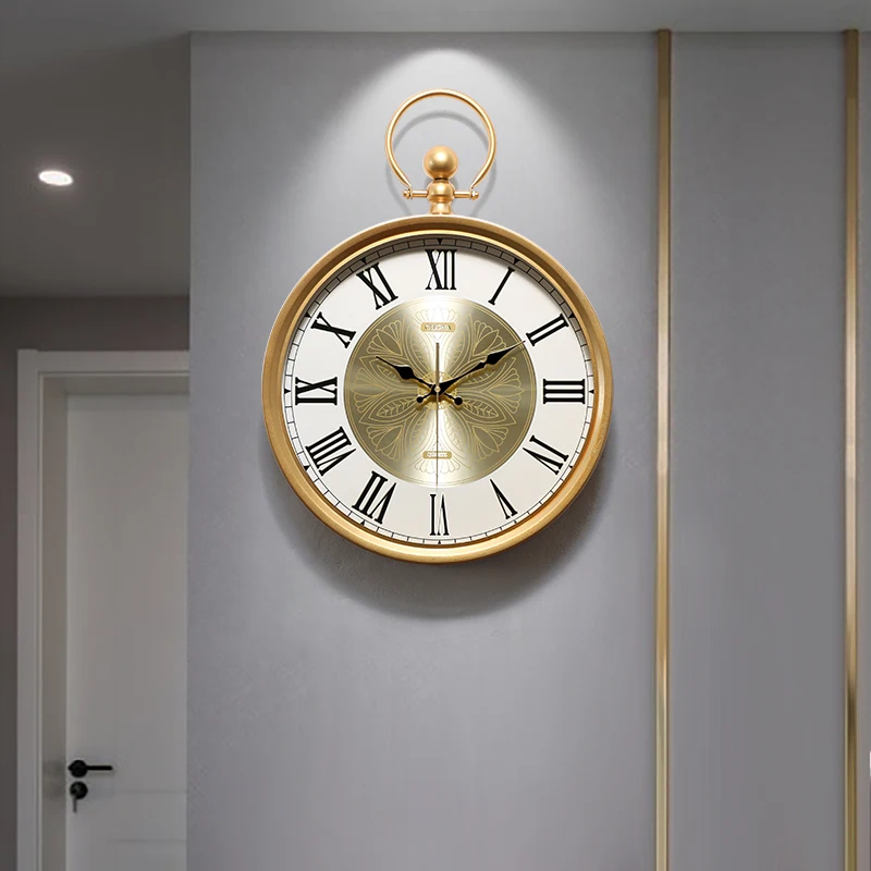 

Nordic Luxury Watch Wall Gold Metal Creative Digital Watch Modern Mechanism Home Design Silent Watch Home Relojes Murale Gift