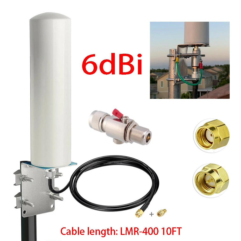 Helium Hotspot Miners 6DBI 860-930MHz Omni Antenna Set With 10ft LMR400 Cable For Syncrobit Bobcat Nebra Syncrobit
Helium Hotspot Miners 6DBI 860-930MHz Omni Antenna Set With 10ft LMR400 Cable For Syncrobit Bobcat Nebra Syncrobit