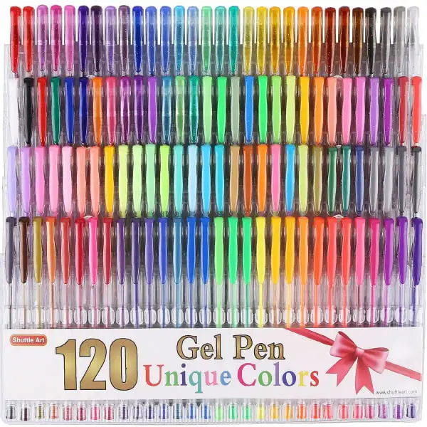 120 Unique Colors (No Duplicates) Gel Pens Colored Gel Pen Set Adult Coloring Books Art Markers
120 Unique Colors (No Duplicates) Gel Pens Colored Gel Pen Set Adult Coloring Books Art Markers