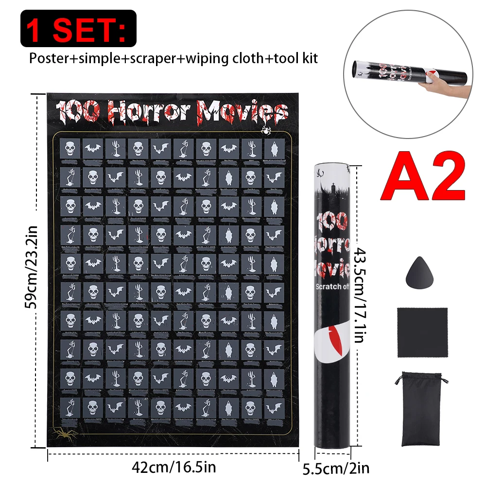 Скретч-плакат 100 фильмов ужасов
Скретч-плакат 100 фильмов ужасов