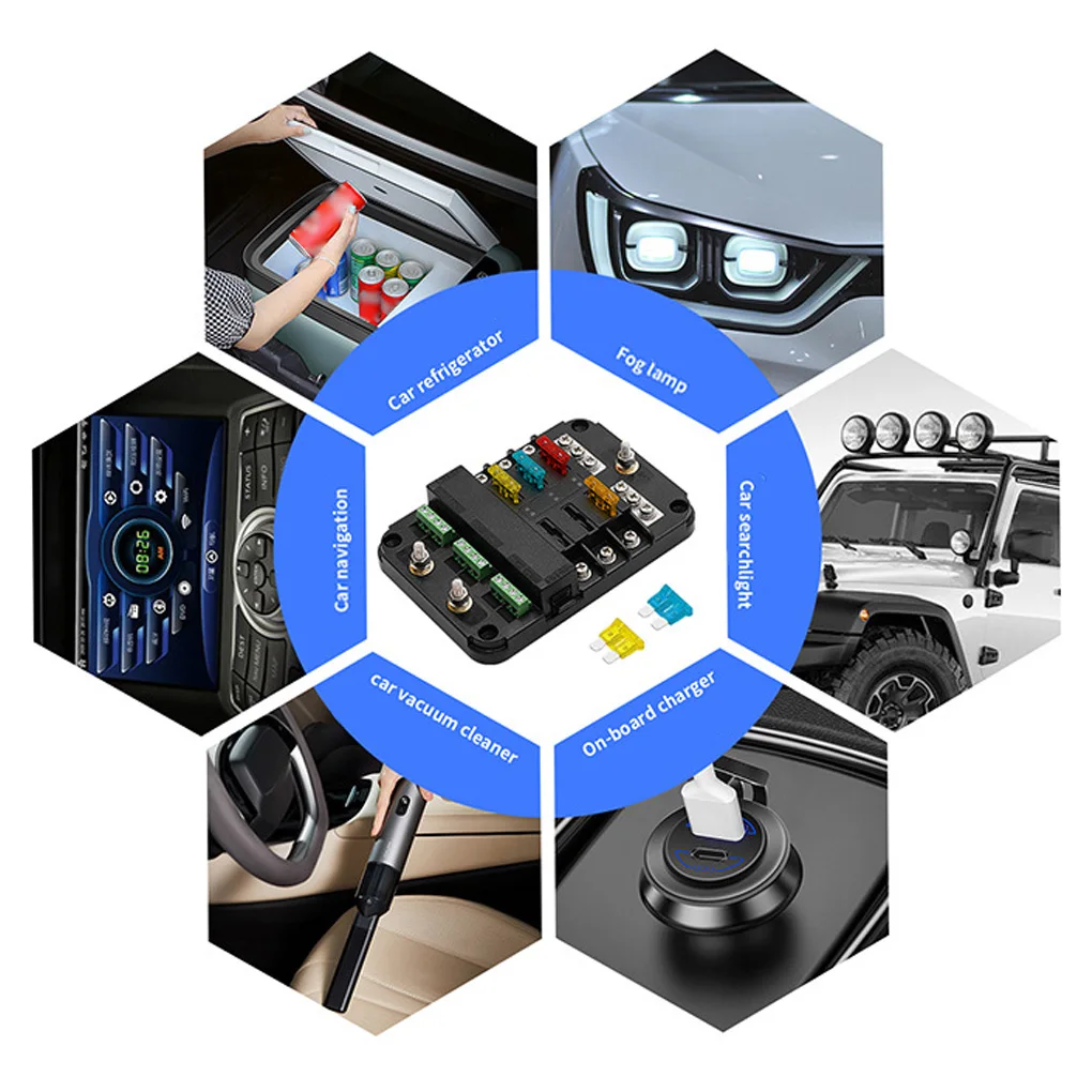 Universal Car Boat Fuse Box Holder 12 Ways Fuse Block Power Distribution Board Auto Fuse Switch Circuit Breaker
Universal Car Boat Fuse Box Holder 12 Ways Fuse Block Power Distribution Board Auto Fuse Switch Circuit Breaker
