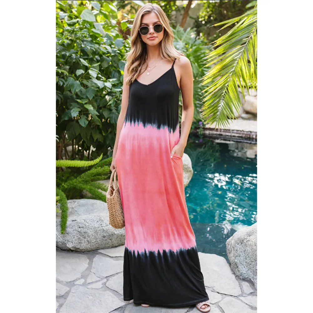 2021 Woman Sexy Gradient Dress Summer V Neck Sleeveless Dresses Women High Waist Loose Body Clothes with Pocket Cute Streetwear
2021 Woman Sexy Gradient Dress Summer V Neck Sleeveless Dresses Women High Waist Loose Body Clothes with Pocket Cute Streetwear