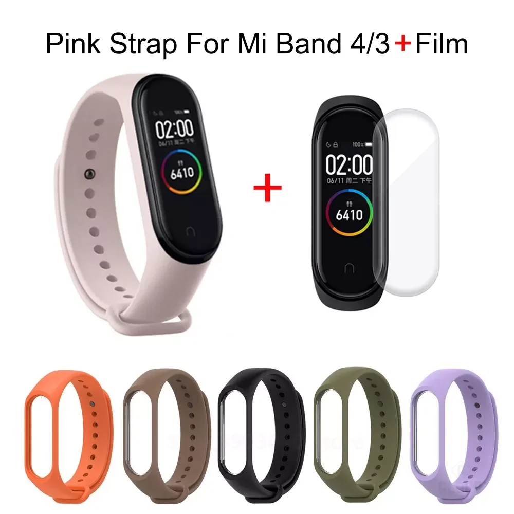 Replace Bracelet For Xiaomi Mi Band 5 4 6 Strap Sports silicone Wristband Mi5 4 3 Pink Bracelet on MiBand 6 4 Band6 7 Strap Film
Replace Bracelet For Xiaomi Mi Band 5 4 6 Strap Sports silicone Wristband Mi5 4 3 Pink Bracelet on MiBand 6 4 Band6 7 Strap Film