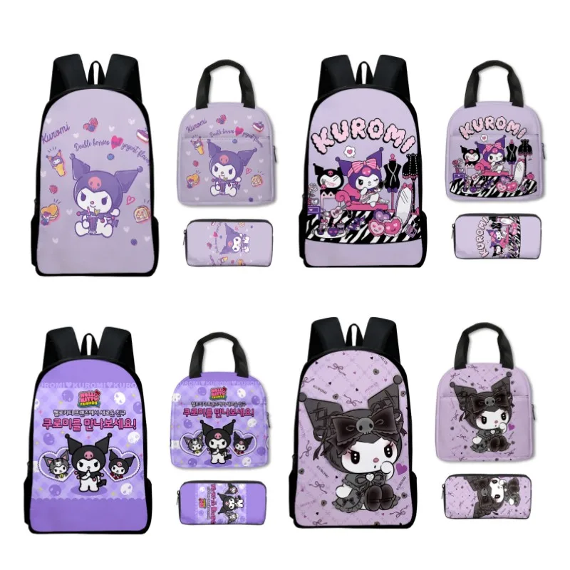 Sanrio Kuromi 3PCS 3D Printing Backpack Primary School Students Bag Children Lunch Bag Pencilcase Large-capacity Sports Backpack
Sanrio Kuromi 3PCS 3D Printing Backpack Primary School Students Bag Children Lunch Bag Pencilcase Large-capacity Sports Backpack