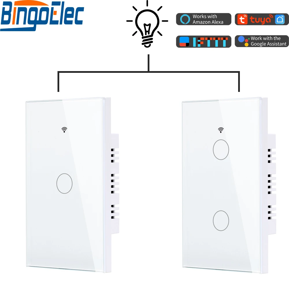 Bingoelec White 1/2/3 Gang 2 Way Required RF 433MHZ Wifi Touch Switch Smart Home Wall Light Support Alexa Tuya App Remote Amazon
Bingoelec White 1/2/3 Gang 2 Way Required RF 433MHZ Wifi Touch Switch Smart Home Wall Light Support Alexa Tuya App Remote Amazon