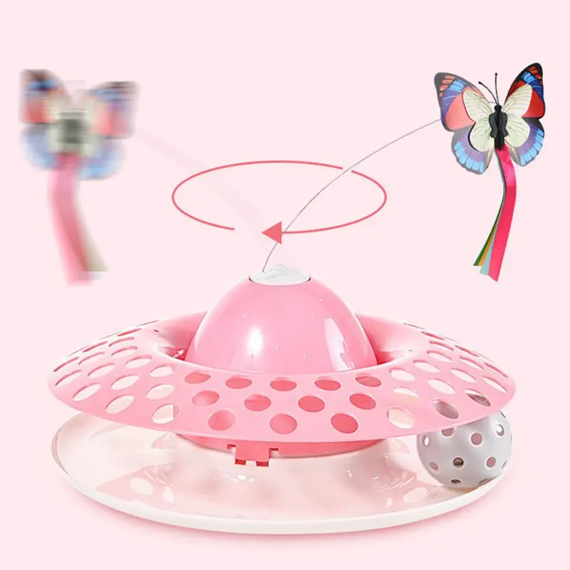 Pet Cat Electric Turntable Automatic Cat Teasing Toy Butterfly Lumious Ball Bell Interactive Plaything for Home Room Outdoor
Pet Cat Electric Turntable Automatic Cat Teasing Toy Butterfly Lumious Ball Bell Interactive Plaything for Home Room Outdoor