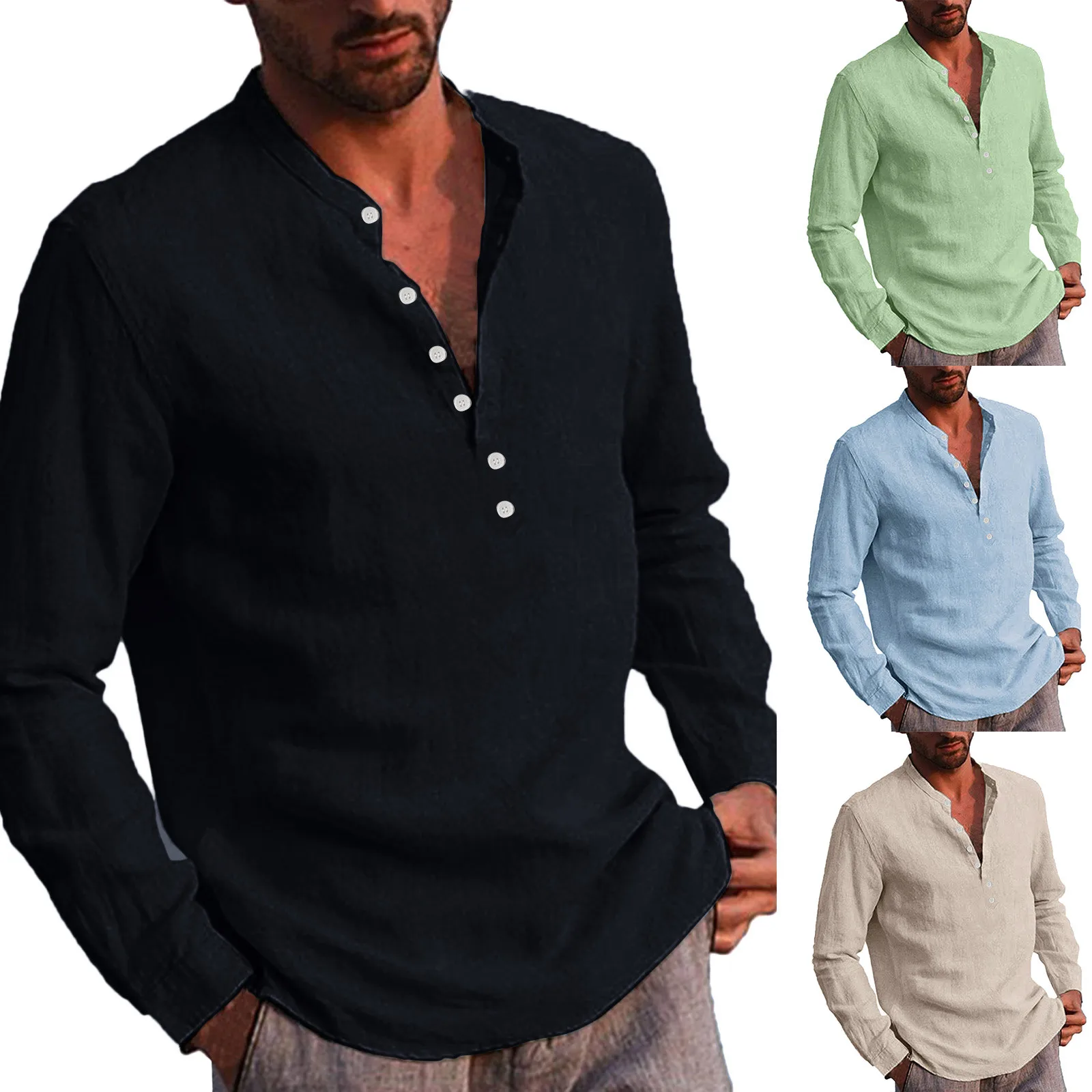 Men Fashion Casual Top Shirt Simple Comfortable Solid Color Collar Button Collar Shirts Top Long Sleeve Top under Shirt 
Men Fashion Casual Top Shirt Simple Comfortable Solid Color Collar Button Collar Shirts Top Long Sleeve Top under Shirt