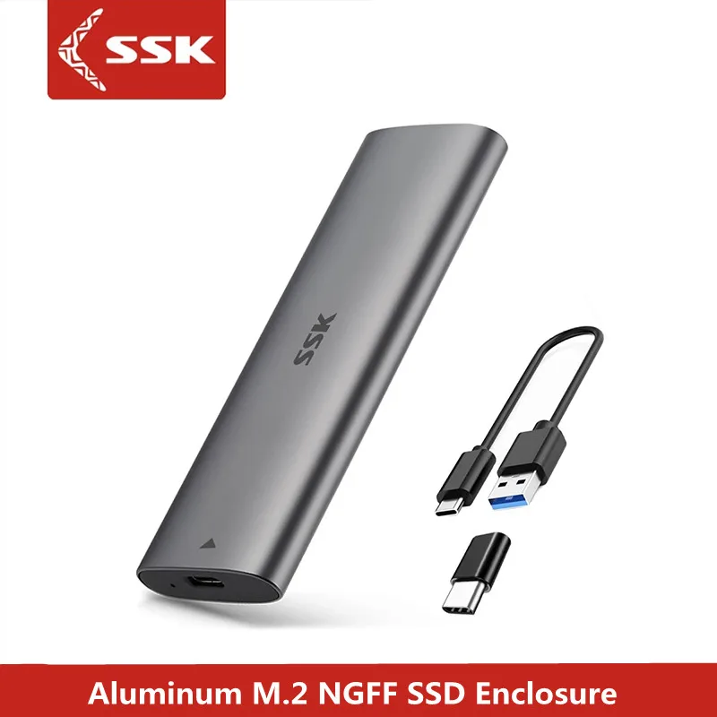 Оригинальный алюминиевый корпус SSK M.2 NGFF SSD, ortable USB 3,1 Gen 2(6 Гбит/с) Type-C, Твердотельный накопитель, поддержка UASP, без инструментов, новый
Оригинальный алюминиевый корпус SSK M.2 NGFF SSD, ortable USB 3,1 Gen 2(6 Гбит/с) Type-C, Твердотельный накопитель, поддержка UASP, без инструментов, новый