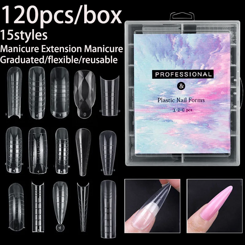 Nail Extension Glue 120pcs/box Nail Mold Crystal Extension Paperless Fast Phototherapy Extension Nature Nail 15styles 12Sizes
Nail Extension Glue 120pcs/box Nail Mold Crystal Extension Paperless Fast Phototherapy Extension Nature Nail 15styles 12Sizes