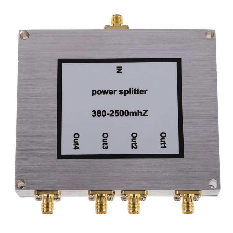 4 Way SMA Power Splitter 380Mhz-2500Mhz,SMA Female Power Divider Signal Cable Splitter Female Divider
4 Way SMA Power Splitter 380Mhz-2500Mhz,SMA Female Power Divider Signal Cable Splitter Female Divider