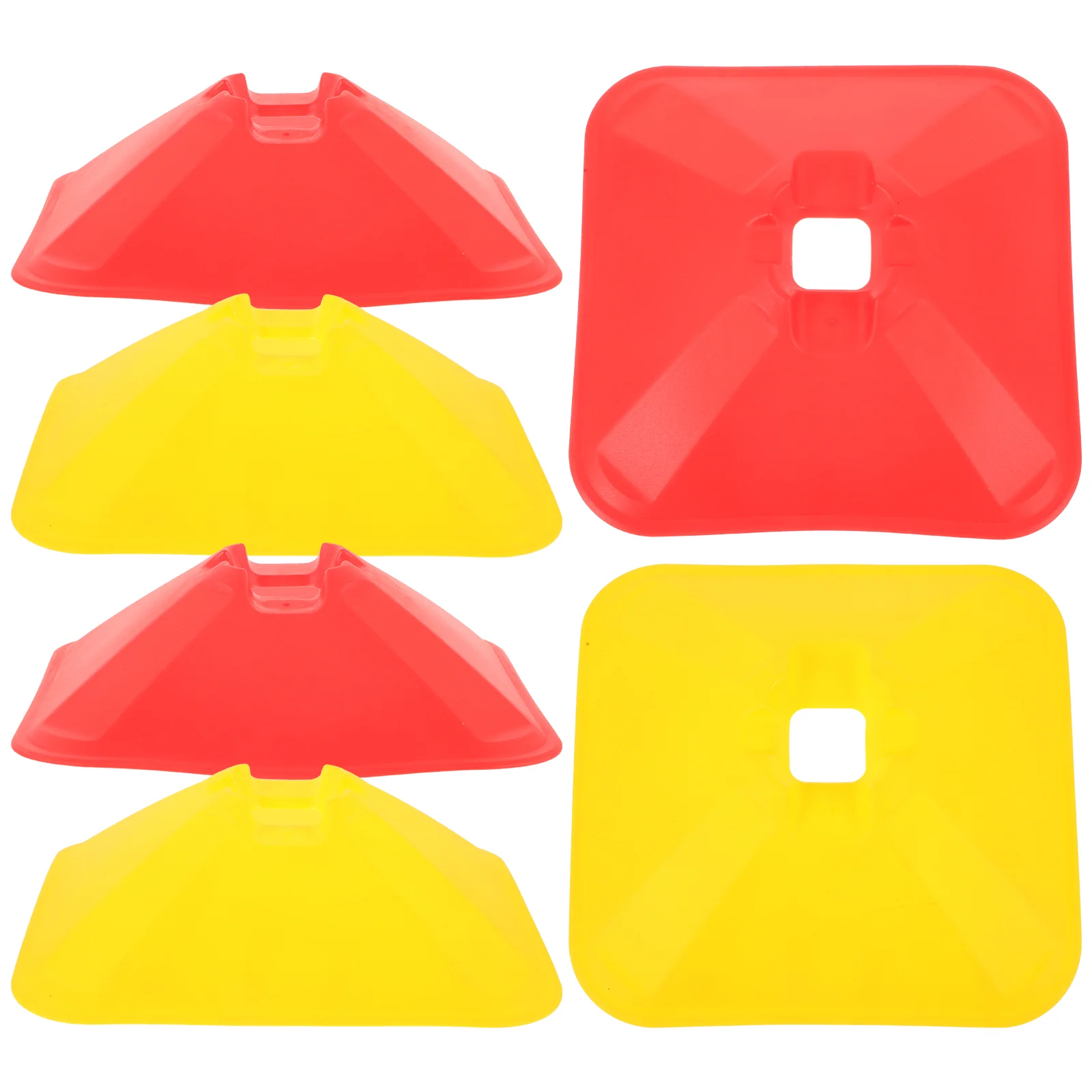 

6 Pcs Marking Signs Football Marker Training Soccer Discs Obstacle Exercising Equipment