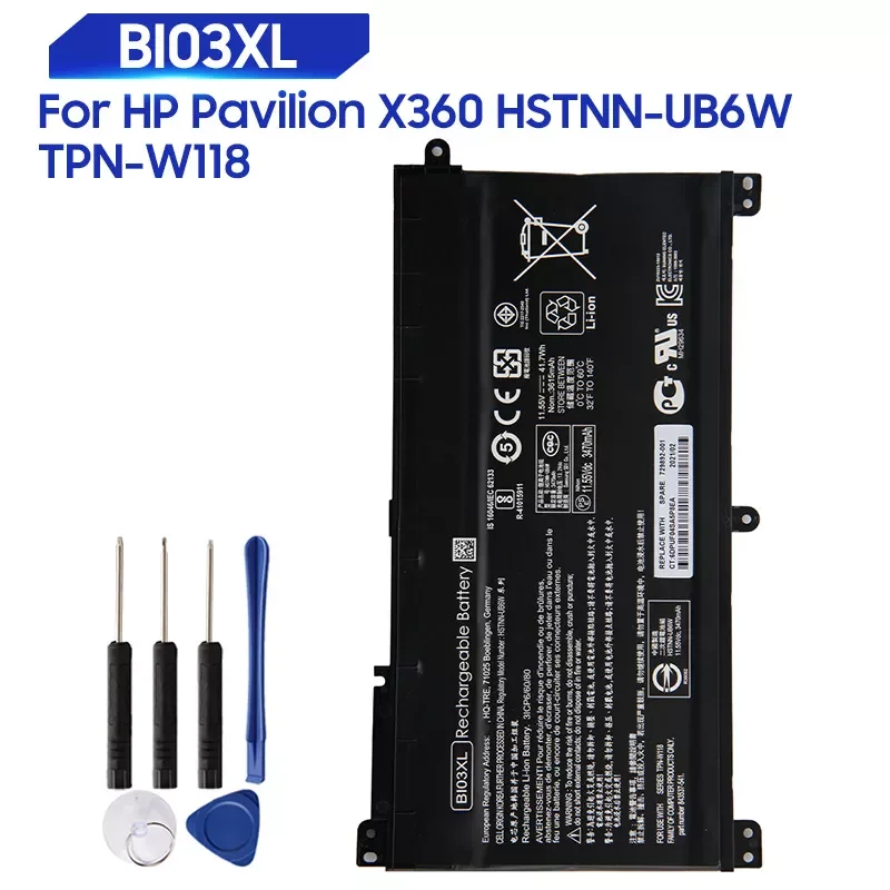 Оригинальный запасной аккумулятор для HP Pavilion X360 HSTNN-UB6W 13-U142TU BI03XL, оригинальный аккумулятор 3470 мАч
Оригинальный запасной аккумулятор для HP Pavilion X360 HSTNN-UB6W 13-U142TU BI03XL, оригинальный аккумулятор 3470 мАч
