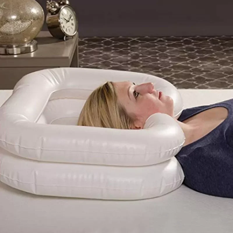 Portable Hair Washing Basin For The Disable Inflatable Shampoo Basin Tub Bed Rest Nursing Aid Sink Travel Shampoo Basin Sink 
Portable Hair Washing Basin For The Disable Inflatable Shampoo Basin Tub Bed Rest Nursing Aid Sink Travel Shampoo Basin Sink