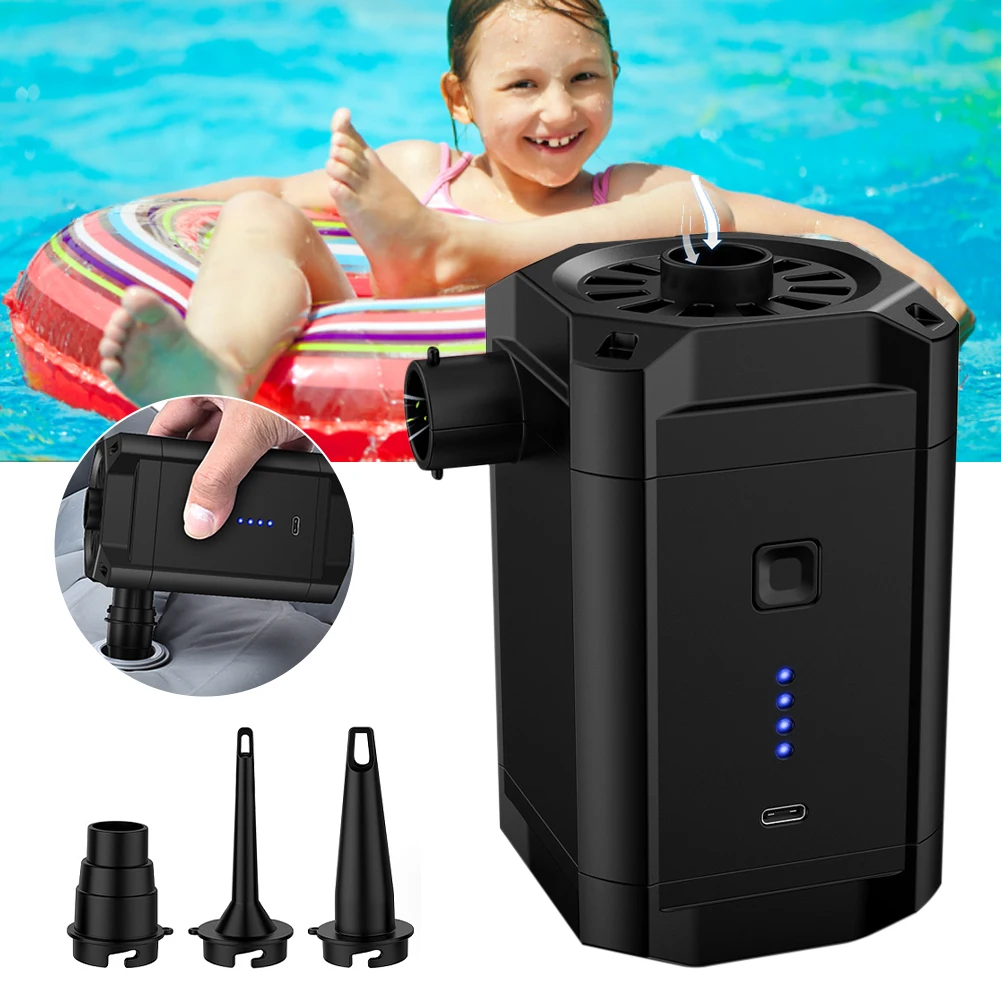 Electric Inflatable Pump Quick Cordless Air Filling Compressor With 3 Nozzles For Car Air Mattress Camping Boat Cushion Camping
Electric Inflatable Pump Quick Cordless Air Filling Compressor With 3 Nozzles For Car Air Mattress Camping Boat Cushion Camping
