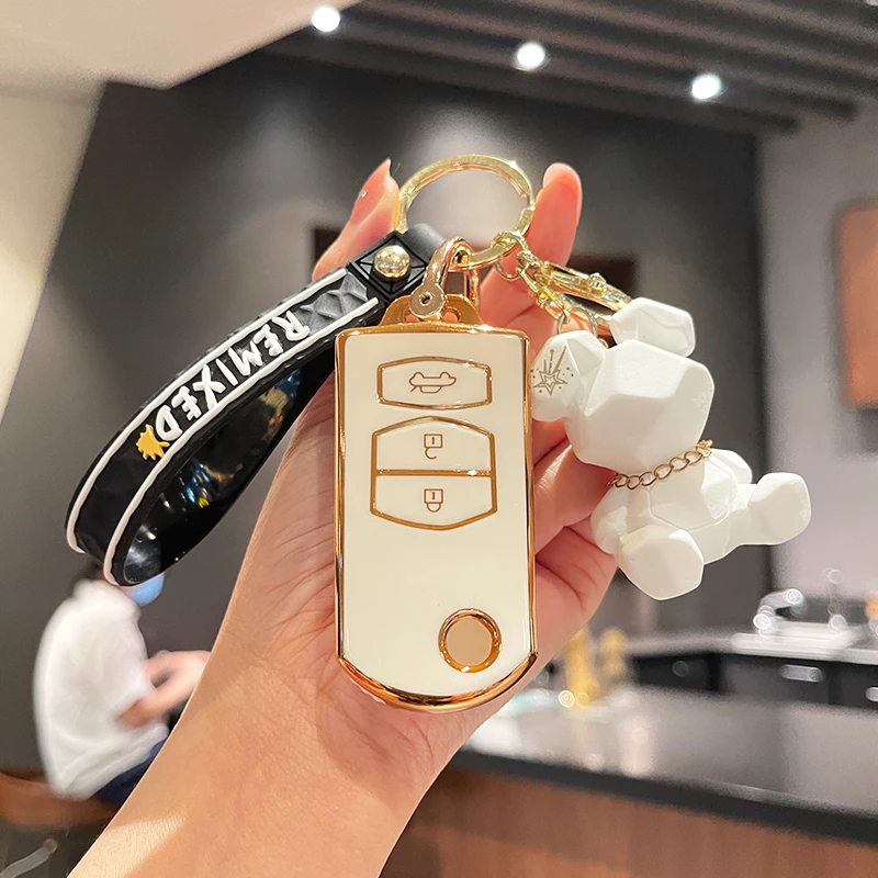 Чехол для автомобильного флип-ключа из ТПУ с 3 кнопками для Mazda 3, 5, 6 серии, M6, RX8, MX5, складной брелок для ключей с милым Кроликом, брелок для ключей
Чехол для автомобильного флип-ключа из ТПУ с 3 кнопками для Mazda 3, 5, 6 серии, M6, RX8, MX5, складной брелок для ключей с милым Кроликом, брелок для ключей