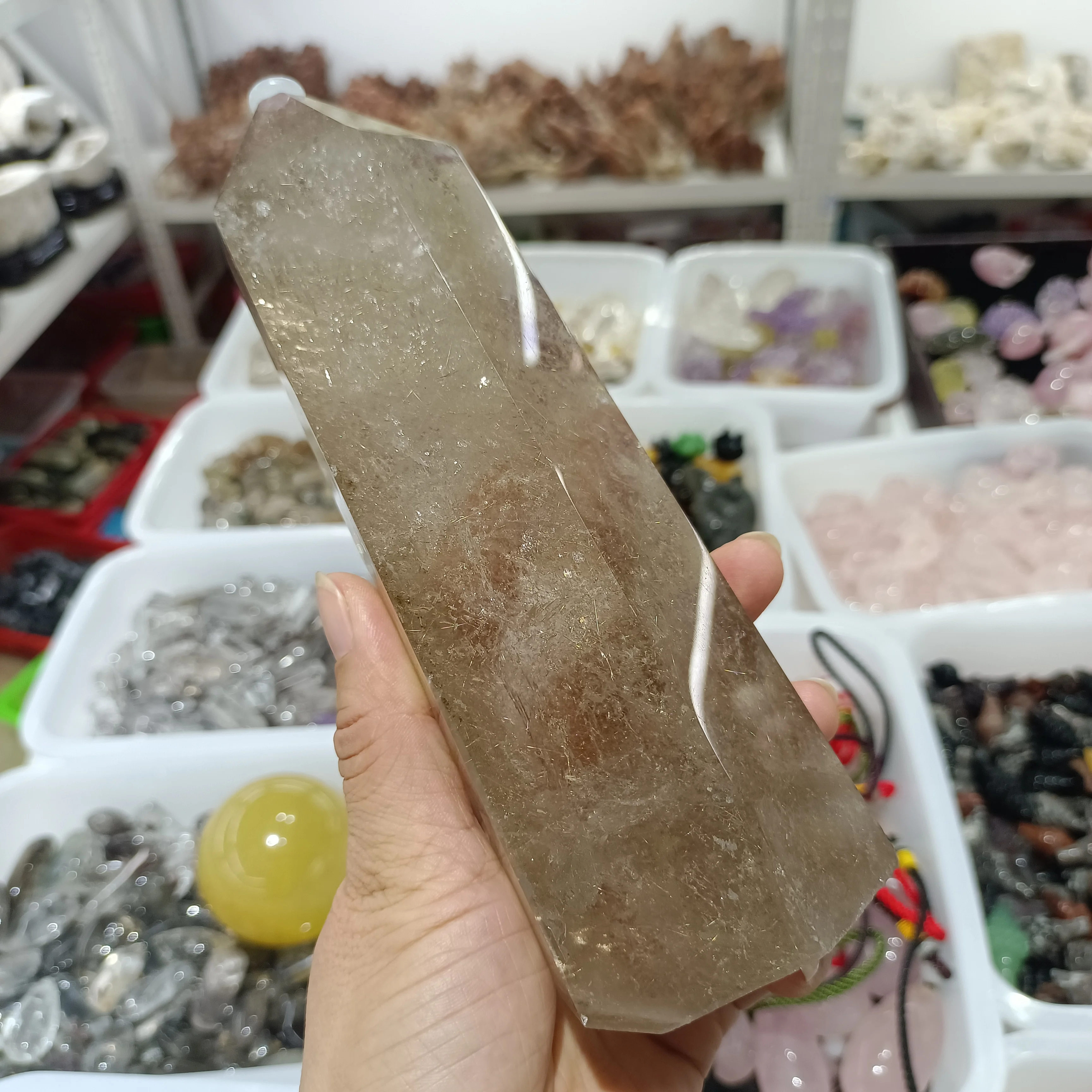 Natural Tea Crystal Wand Ore Home Office Decoration Craft Gifts Mineral Reiki Healing Ornaments
Natural Tea Crystal Wand Ore Home Office Decoration Craft Gifts Mineral Reiki Healing Ornaments